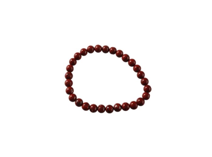 Bracelet en jaspe rouge 6 mm