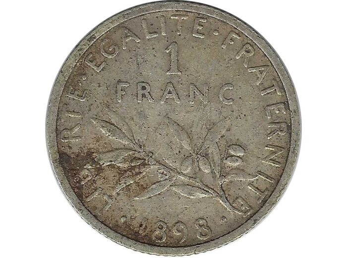 FRANCE 1 FRANC SEMEUSE 1898 TTB N2