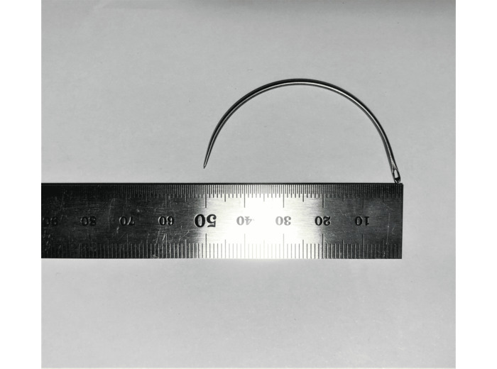 Carrelet courbe 75mm - Chas côté G959-75