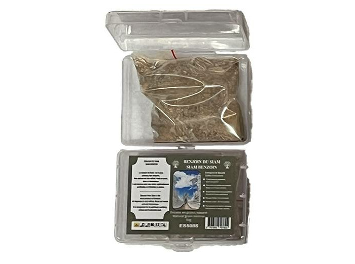 Encens en Grains Benjoin du Siam - Boite transparente de 50gr