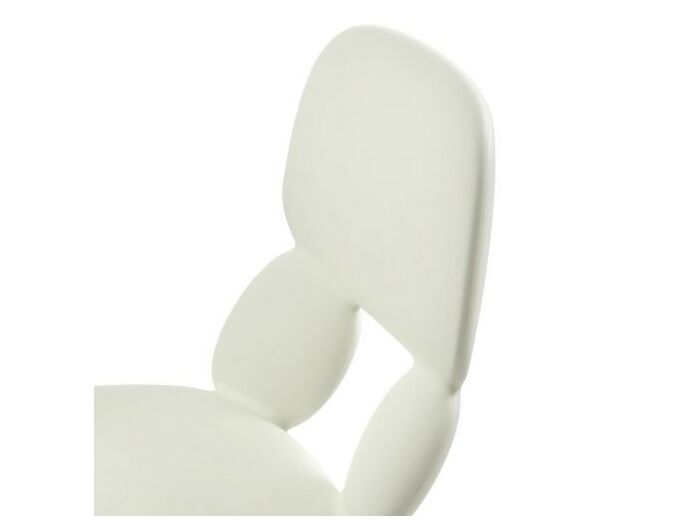 Chaise polyuréthane CYRUS blanche, structure acier laqué blanc