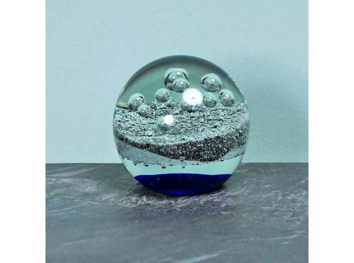 Sulfure Quasar verre bleu 10x10cm