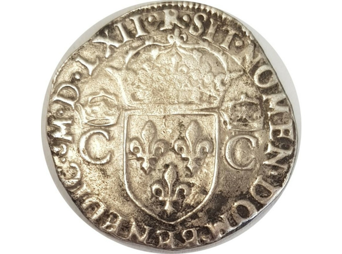 CHARLES IX (1560-1574) TESTON 1562 M (Toulouse) 2eme type TB+