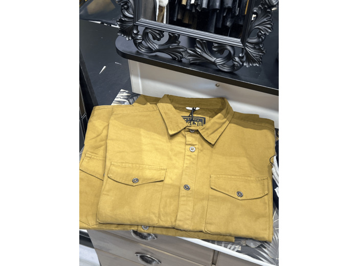 FCC14 Surchemise homme coton camel