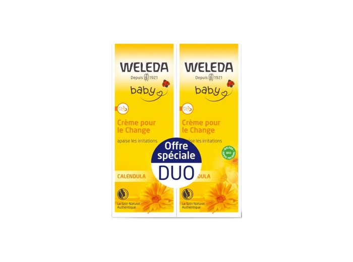 Duo Crème pour le change bébé Calendula 2x75ml