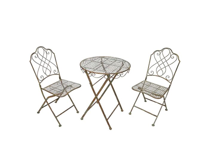 Ensemble table et 2 chaises pliantes 59x75cm