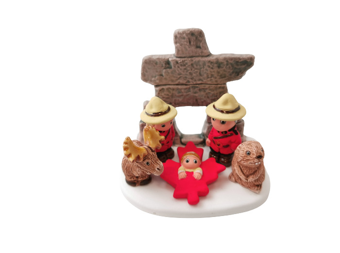 CRECHE en céramique BLOC 8x7cm- CANADA