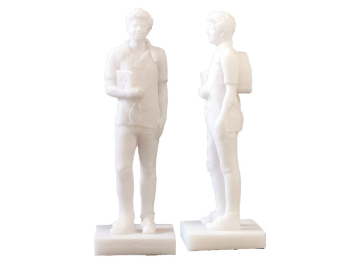 Carlo Acutis - Statue en Albaster 15cm -Blanche