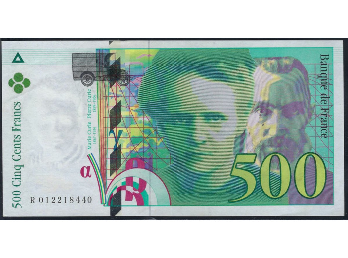 FRANCE 500 FRANCS PIERRE ET MARIE CURIE 1994 R 012218440 SPL