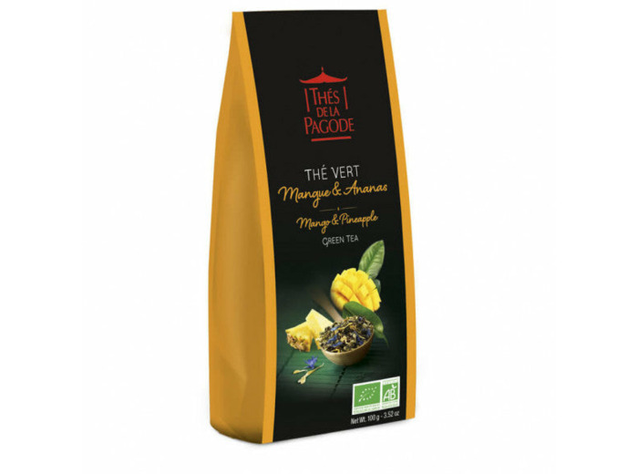 Thé vert Mangue Ananas Bio-100g-Thés de la Pagode