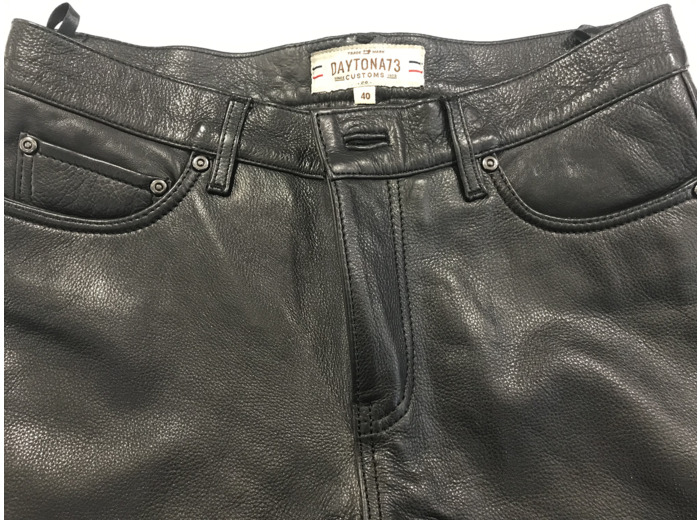 PAN501 Pantalon homme cuir noir