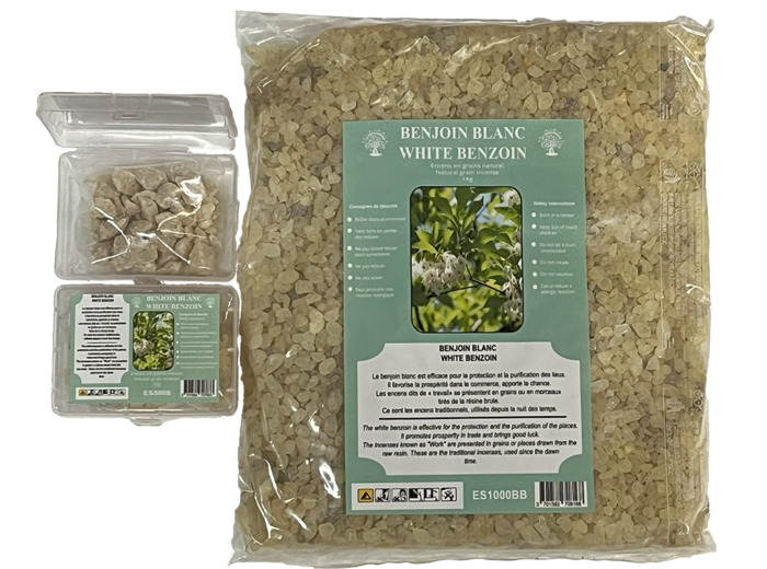 Encens en Grains Benjoin Blanc - Sachet de 1 Kilo