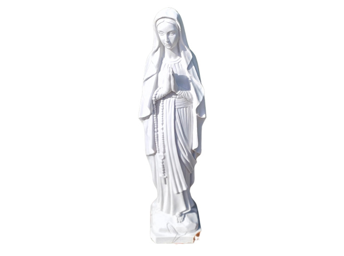 Vierge de lourdes résine blanche 60cm