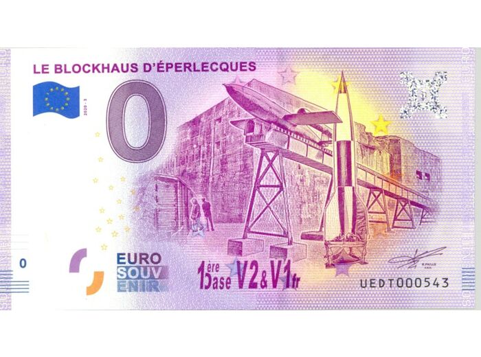 62 EPERLECQUES 2020-3 LE BLOCKHAUS BILLET SOUVENIR 0 EURO NEUF