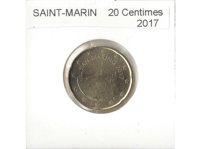 SAINT MARIN 2017 20 CENTIMES SUP