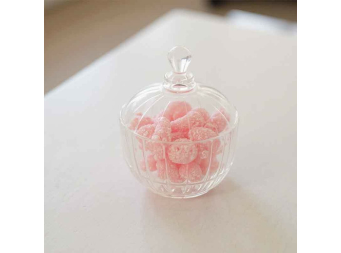 Bonbonnière ronde verre 10x13cm