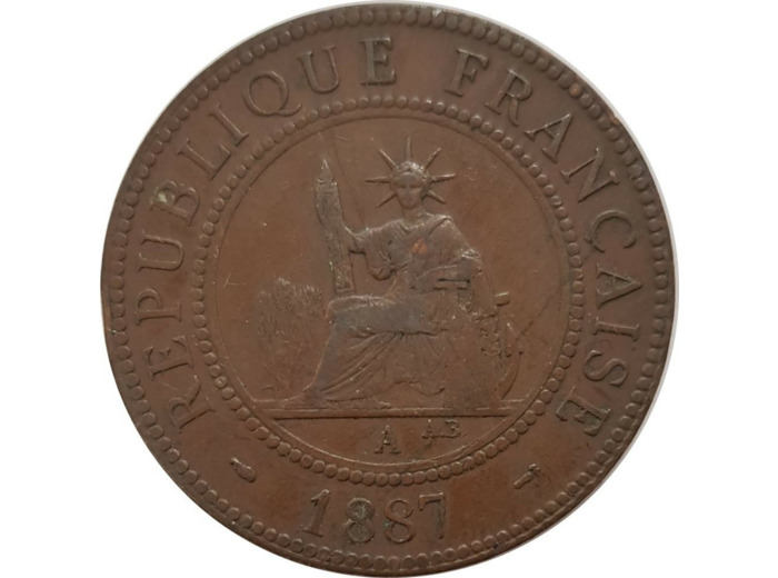 INDOCHINE 1 CENTIME 1887 A TTB
