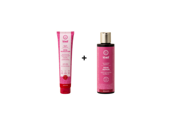 Duo Soin Réparateur Rose Shampooing et Après Shampooing