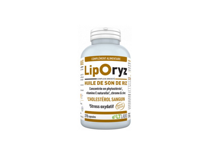 Liporyz Huile de Son de Riz 270 capsules LT Labo
