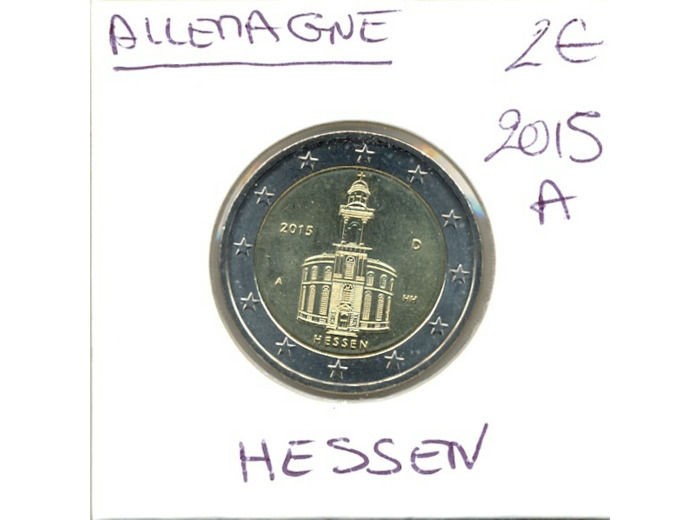 ALLEMAGNE 2015 A 2 EURO COMMEMORATIVE HESSEN SUP