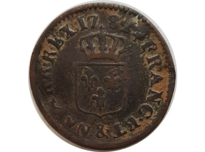 LOUIS XVI (1774-1792) LIARD 1782 & (Aix) TB