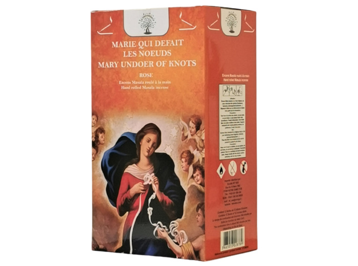 12 étuis de 12 bâtons d'Encens - Marie qui Défait les Noeuds - Rose