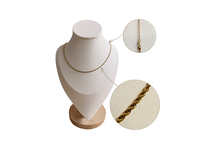 Collier en Acier inoxydable Doré 60cm - maille 2.5mm