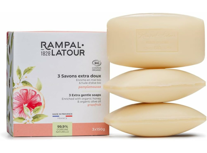 Savon miel pamplemousse orange 3x150g Rampal-Latour