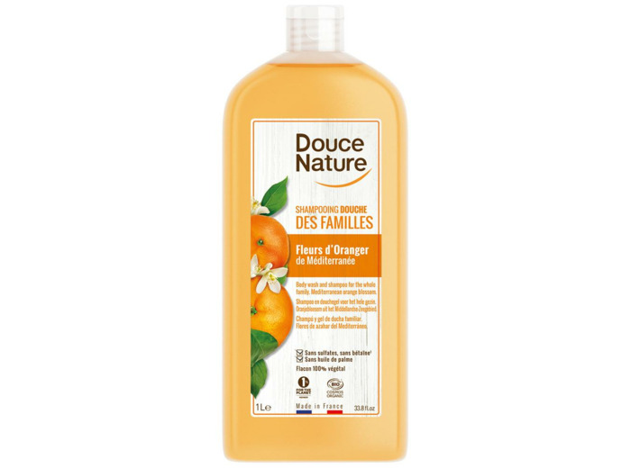 Shampooing douche des familles Fleur d'Oranger-1L-Douce Nature