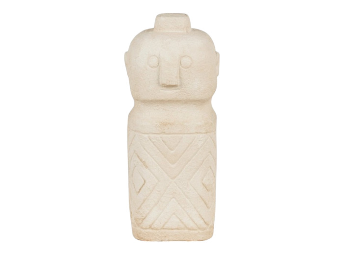 Statuette ciment beige