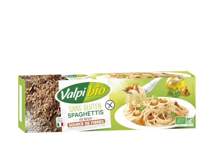 Spaghettis de riz brun SANS GLUTEN-500g-Valpi bio