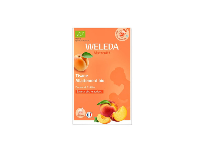 Tisane allaitement bio saveur pêche abricot 20 sachets 40g
