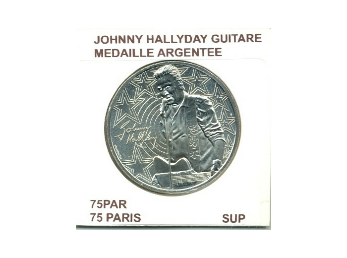 75 PARIS JOHNNY HALLYDAY GUITARE MEDAILLE ARGENTEE 2019 SUP