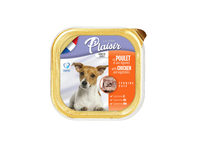 Repas plaisir Chien, Pâtée au POULET et aux Légumes - 300g