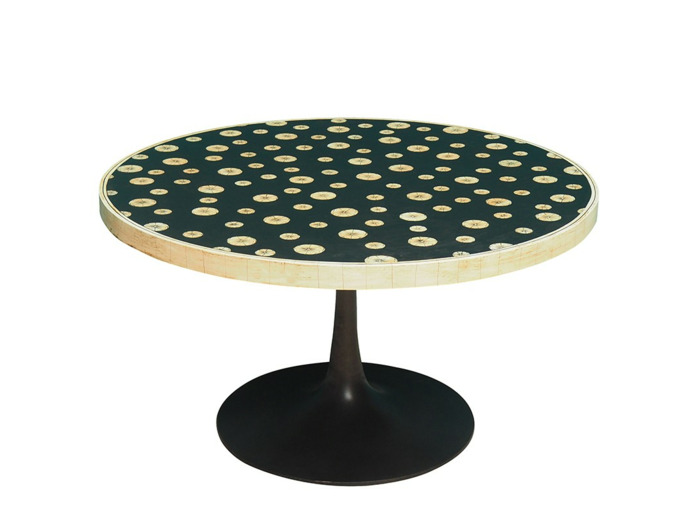 Table basse scandinave ronde 90x49cm