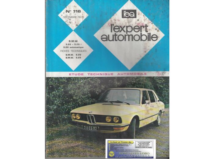 EXPERT AUTOMOBILE BMW 520 520 I et 520 automatique N°116 Decembre 1975