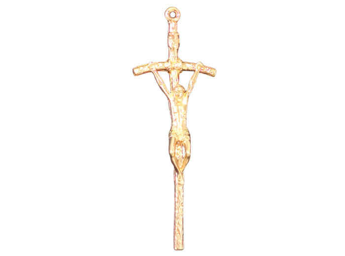 Crucifix en métal 13cm - doré