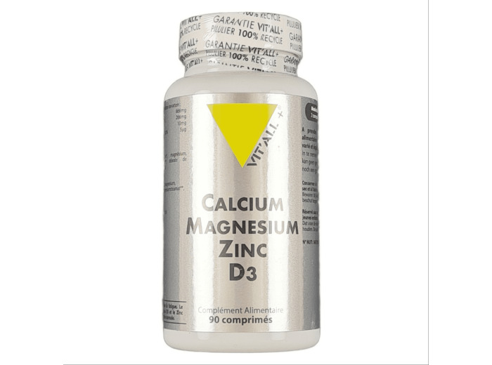 Calcium Magnésium Zinc D3 90 comprimés