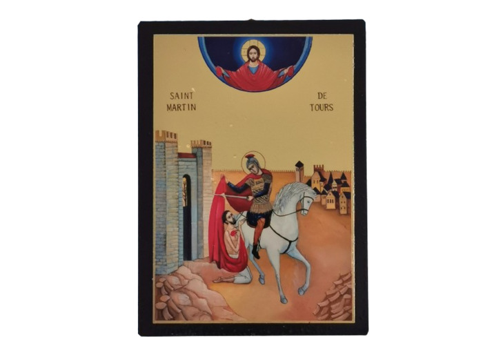 Icône plate 10,5*13,5cm- BASILIQUE SAINT MARTIN de TOURS