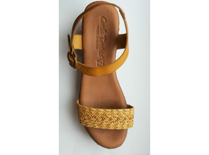 NU PIEDS CARLA TORTOSA TRENZA MOUTARDE