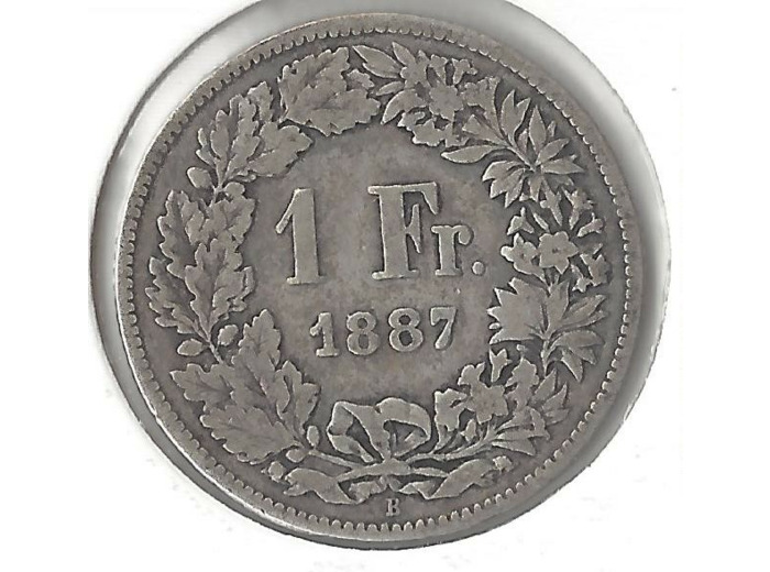 SUISSE 1 FRANC 1887 B TB+