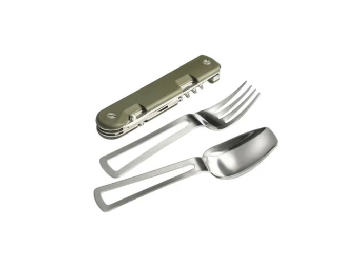Couteau multifonctions Baroudeur kaki | Lame tactique inox