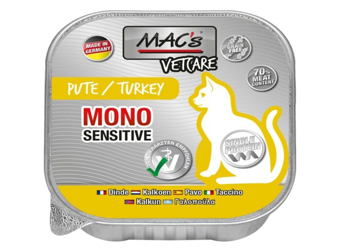 MAC'S Vetcare Mono sensitive Dinde pour chat - 100 g