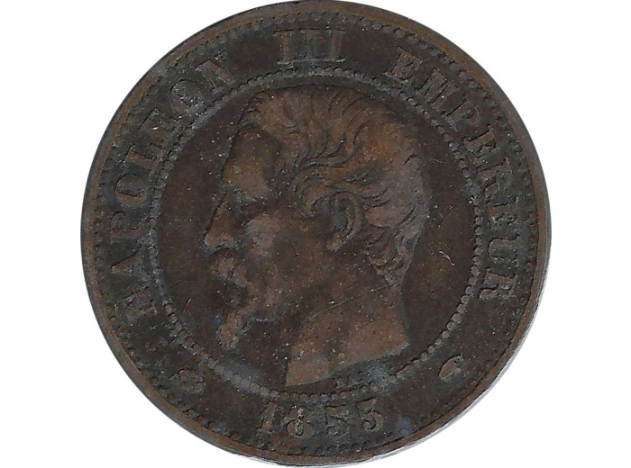 FRANCE 2 CENTIMES NAPOLEON III 1855 A (Paris) ANCRE TB