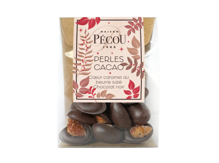 Perles Cacao Noir Coeur Caramel
