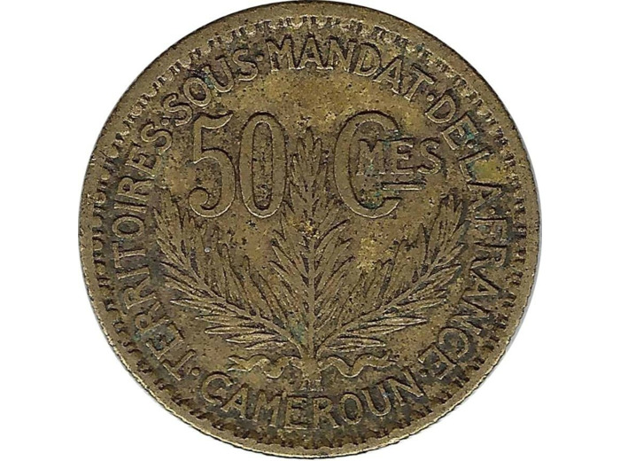 CAMEROUN 50 CENTIMES 1925 TTB