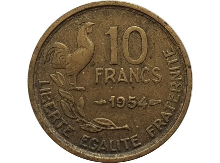 FRANCE 10 FRANCS GUIRAUD 1954 TB+