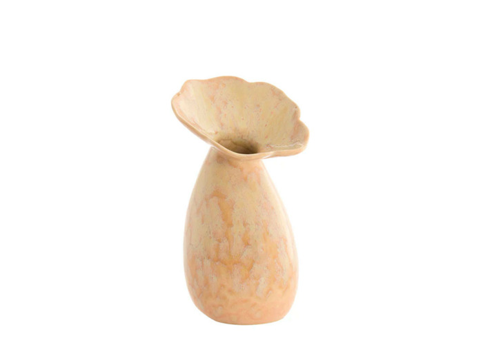 Vase céramique Culla pêche clair 14x24cm