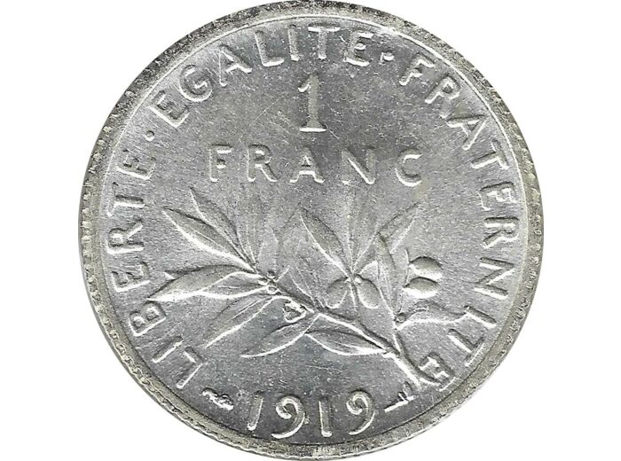 FRANCE 1 FRANC ROTY 1919 SUP/NC Tache