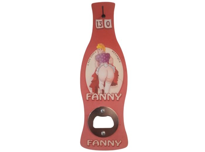 Décapsuleur aimanté médium "Embrasse La Fanny" - Editions Clouet - 6.5 x 20 cm - Apéro des Copains, boulistes